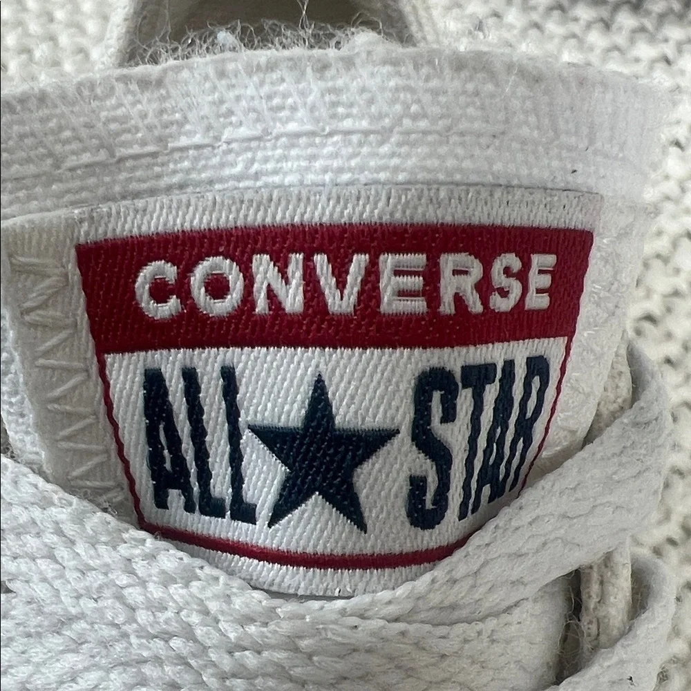 Converse Kids White and Red Sneakers